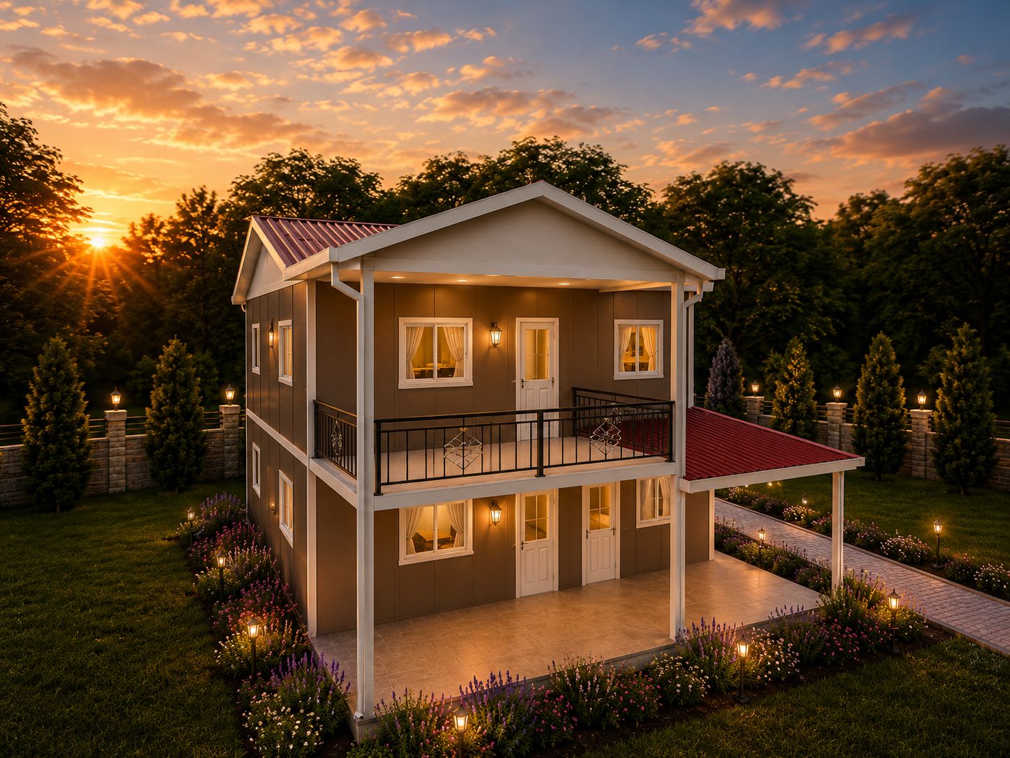 145m² İki Katlı Prefabrik Ev